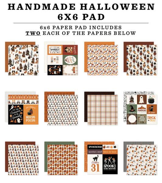 Carta Bella - Designpapier "Handmade Halloween" Paper Pad 6x6 Inch - 24 Bogen