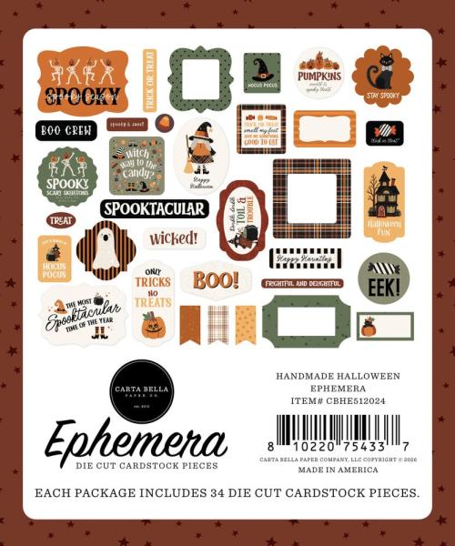 Carta Bella - Stanzteile "Handmade Halloween" Ephemera