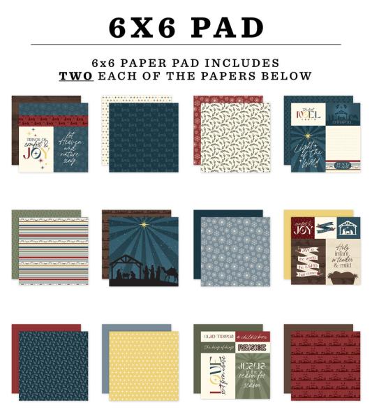 Echo Park - Designpapier "Joy To The World" Paper Pack 6x6 Inch - 24 Bogen
