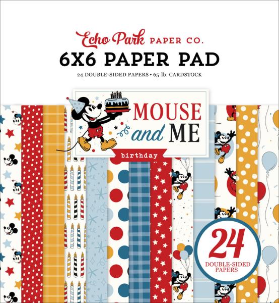 Echo Park - Designpapier "Mouse And Me Birthday" Paper Pack 6x6 Inch - 24 Bogen