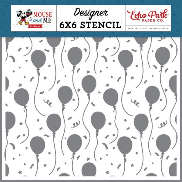 Echo Park - Schablone "Birthday Magic Balloons" Stencil 6x6 Inch