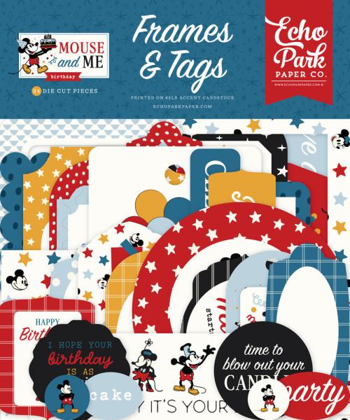 Echo Park - Stanzteile & Anhänger "Mouse And Me Birthday" Frames & Tags 