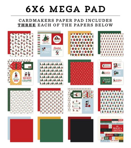 Echo Park - Designpapier "Mouse And Me Christmas" Paper Pack 6x6 Inch - 48 Bogen