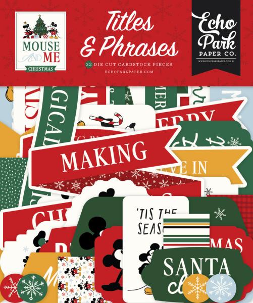 Echo Park - Stanzteile "Mouse And Me Christmas" Titles & Phrases