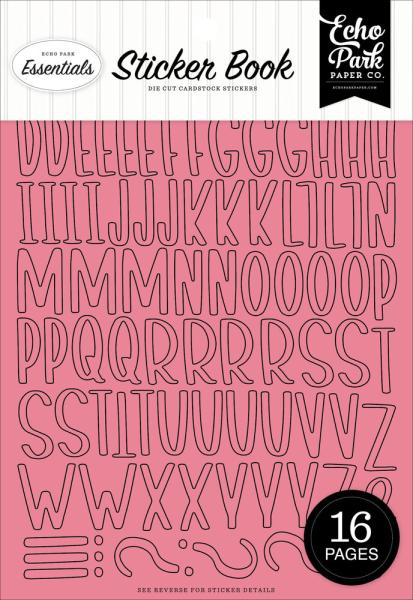 Echo Park - Aufkleber "Essentials Pink Alpha" Sticker 