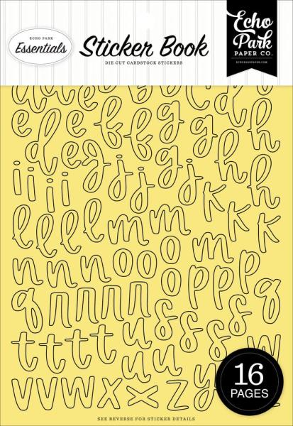 Echo Park - Aufkleber "Essentials Yellow Alpha" Sticker 
