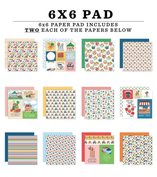 Echo Park - Designpapier "Freshly Picked" Paper Pack 6x6 Inch - 24 Bogen