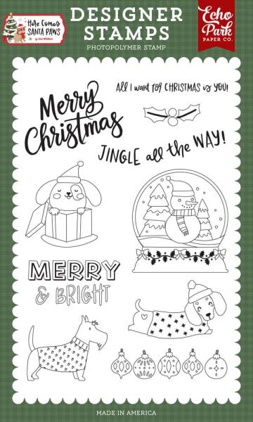 Echo Park - Stempelset "Puppy Present" Clear Stamps