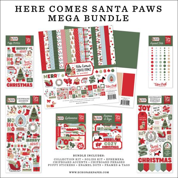 Echo Park - Komplettpaket "Here Comes Santa Paws" Mega Bundle