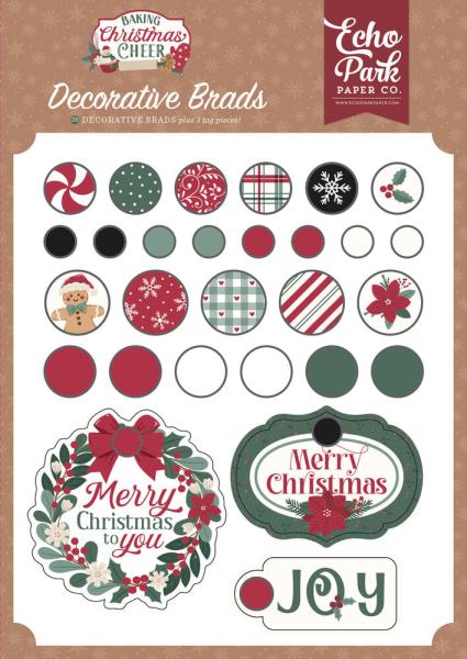 Echo Park - Decorative Brads "Baking Christmas Cheer"