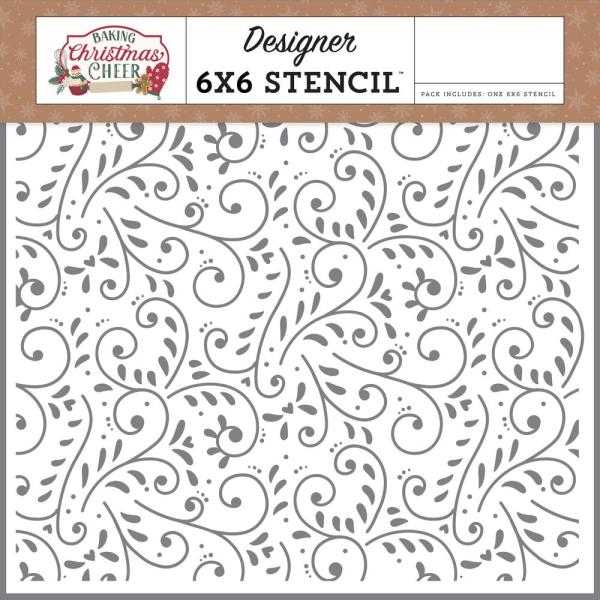 Echo Park - Schablone "Decorative Icing" Stencil 6x6 Inch