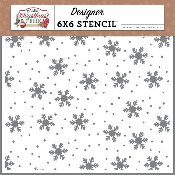 Echo Park - Schablone "Joyful Snowflakes" Stencil 6x6 Inch