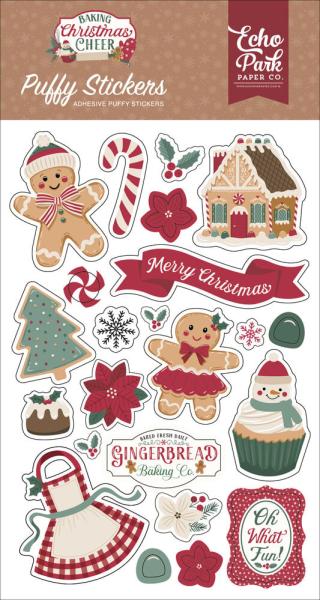 Echo Park - Aufkleber "Baking Christmas Cheer" Puffy Stickers