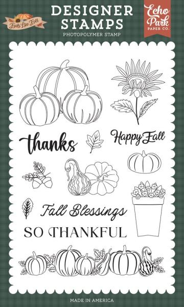Echo Park - Stempelset "Squash And Pumpkins" Clear Stamps