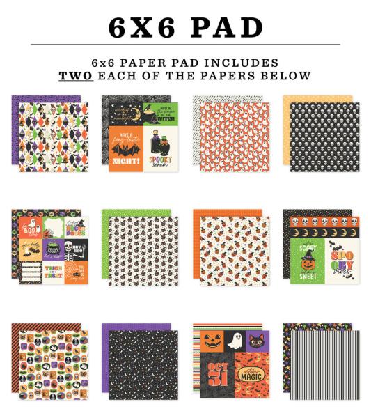 Echo Park - Designpapier "Halloween Parade" Paper Pack 6x6 Inch - 24 Bogen