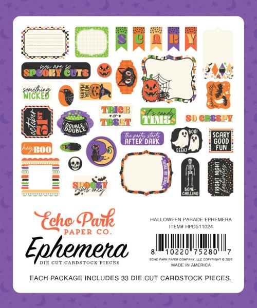 Echo Park - Stanzteile "Halloween Parade" Ephemera
