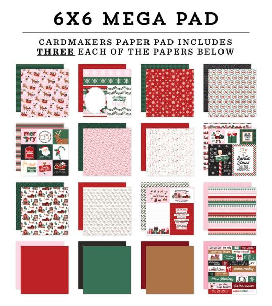 Echo Park - Designpapier "North Pole Christmas" Paper Pack 6x6 Inch - 48 Bogen