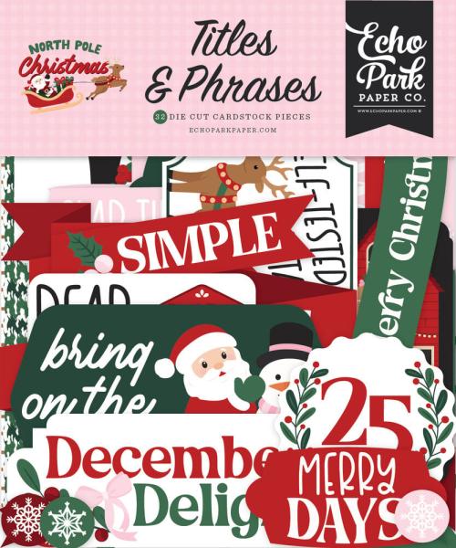 Echo Park - Stanzteile "North Pole Christmas" Titles & Phrases