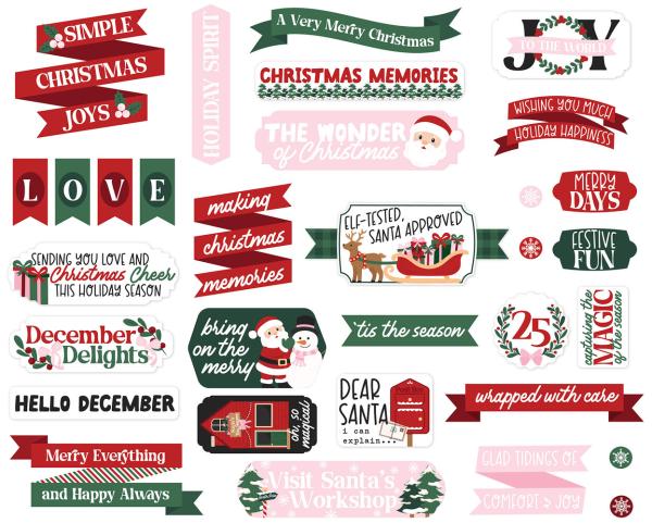Echo Park - Stanzteile "North Pole Christmas" Titles & Phrases