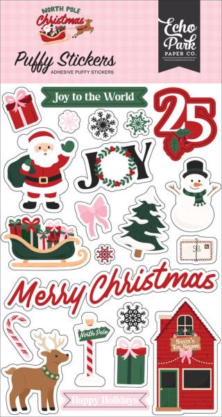 Echo Park - Aufkleber "North Pole Christmas" Puffy Stickers