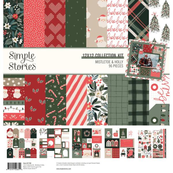 Simple Stories - Collections Kit "Mistletoe & Holly" 12 Bogen Designpapier