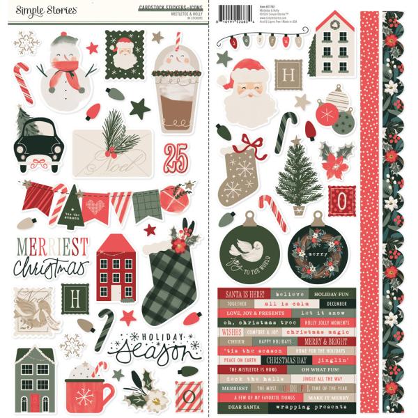 Simple Stories - Collections Kit "Mistletoe & Holly" 12 Bogen Designpapier