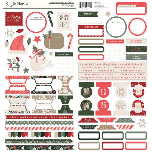 Simple Stories - Collectors Essential Kit " Mistletoe & Holly" 12 Bogen Designpapier