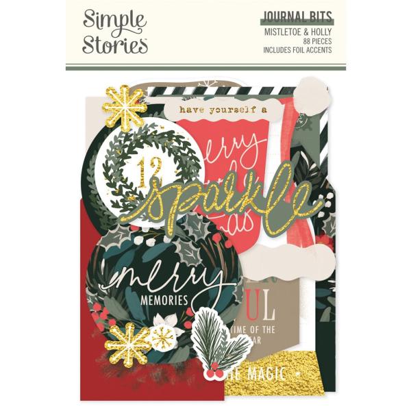 Simple Stories - Collectors Essential Kit " Mistletoe & Holly" 12 Bogen Designpapier
