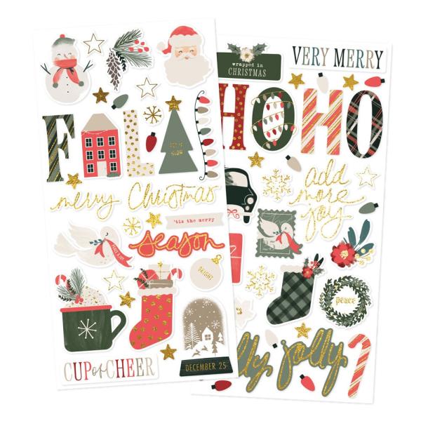 Simple Stories - Aufkleber "Mistletoe & Holly" Foam Sticker