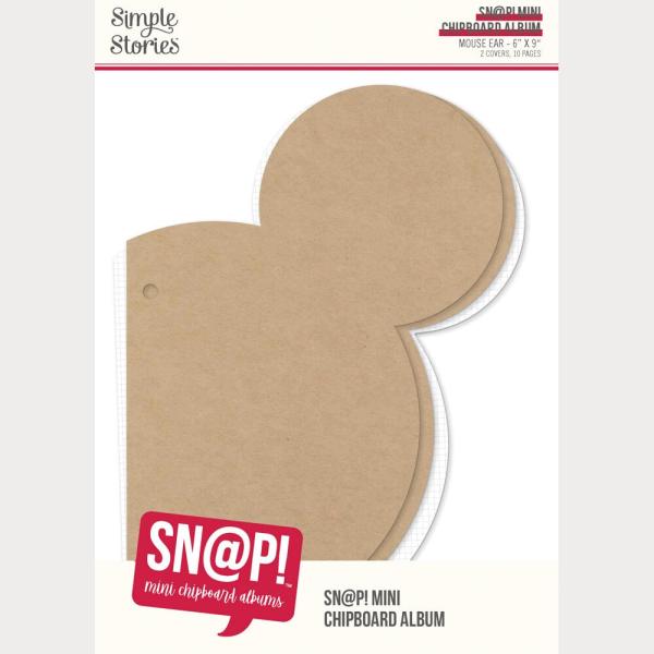 Simple Stories SN@P! Binder - Album 6x9 Inch - Mini Chipboard Album Mouse Ear 