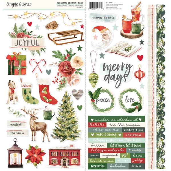 Simple Stories - Collectors Essential Kit "Simple Vintage Evergreen Memories" 12 Bogen Designpapier
