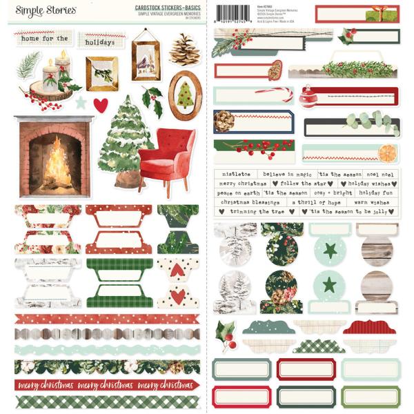 Simple Stories - Collectors Essential Kit "Simple Vintage Evergreen Memories" 12 Bogen Designpapier