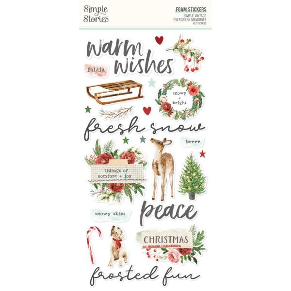 Simple Stories - Aufkleber "Simple Vintage Evergreen Memories" Foam Sticker