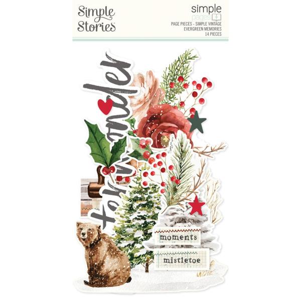 Simple Stories - Stanzteile "Simple Vintage Evergreen Memories" Die Cuts
