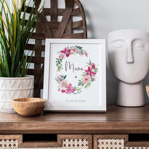 Spruchposter "Elegant Orchid" | Geschenkidee | Personalisiert  | Muttertag | Wanddeko