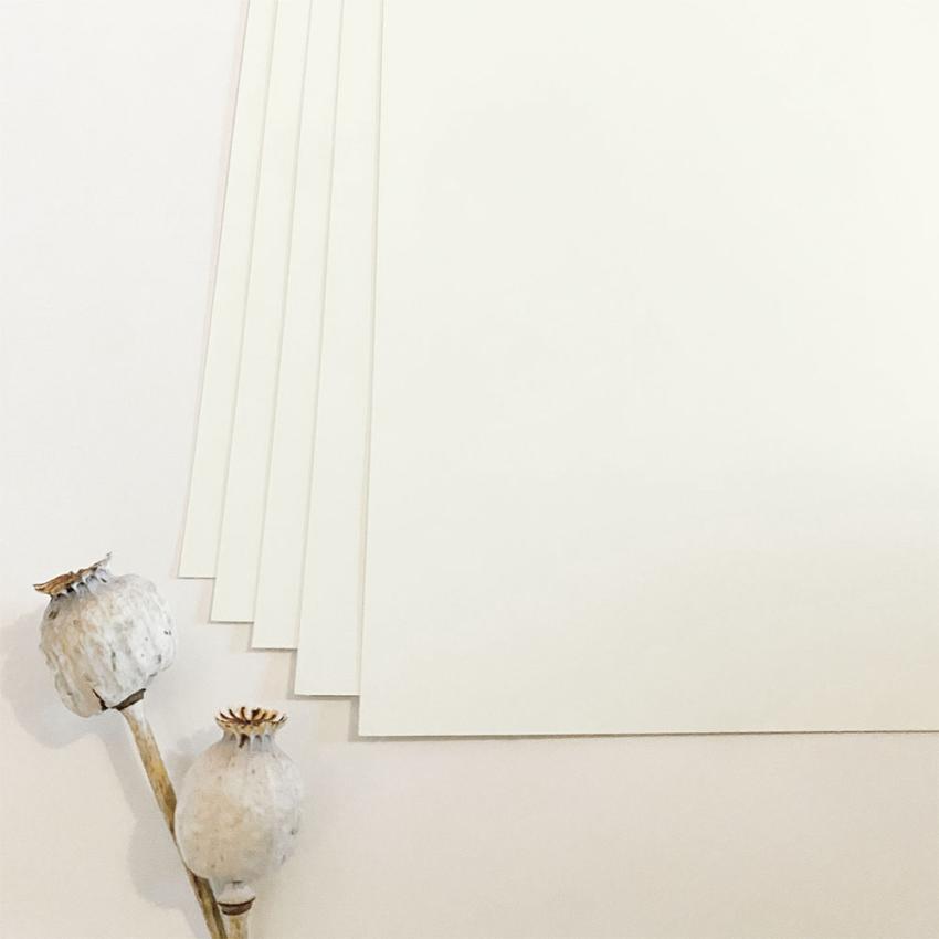 Cardstock "Premium" - Bastelpapier 240g/m² DIN A4 in elfenbein - 5 Bogen