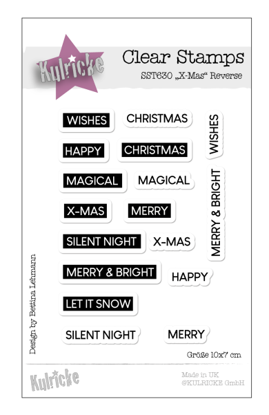 Kulricke Stempelset "X-Mas Reverse" Clear Stamp Motiv-Stempel