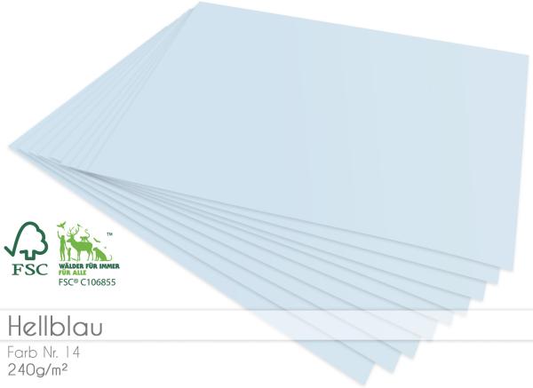 Scrapbooking-/ Bastelpapier 240g/m² DIN A3 in hellblau
