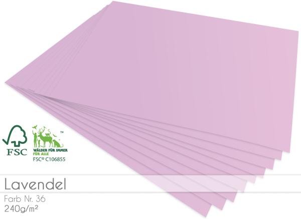 Cardstock "Premium" - Bastelpapier 220g/m² DIN A4 in lavendel