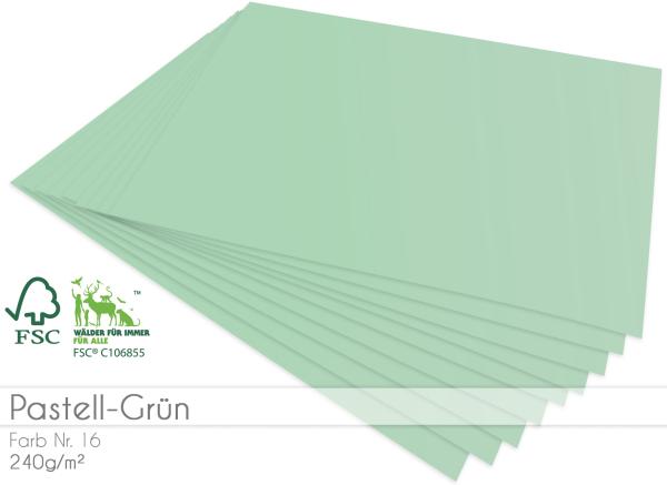 Cardstock "Premium" - Bastelpapier 240g/m² DIN A4 in pastell grün