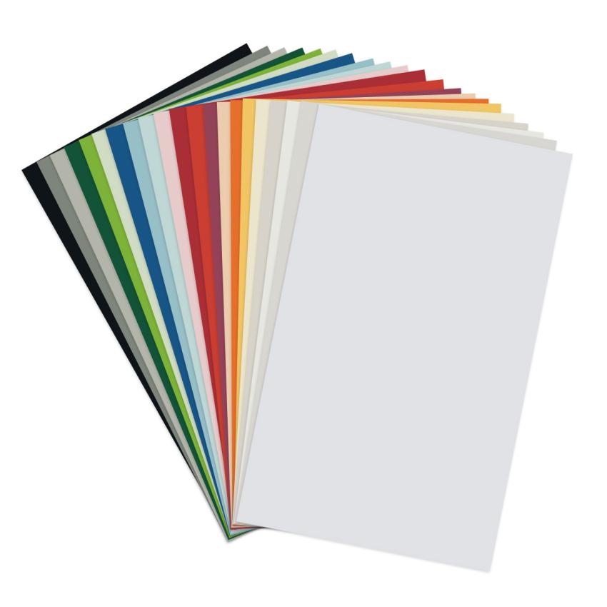 Tonkartonset 23 Bogen in 23 Farben DIN A4 160g/² - farbig sortiert