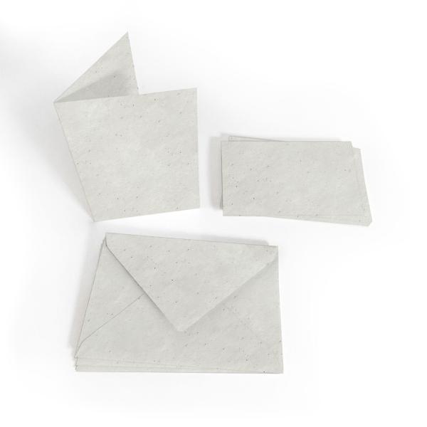 Faltkarte DIN A6 mit Briefumschlag DIN C6 in samenpapier