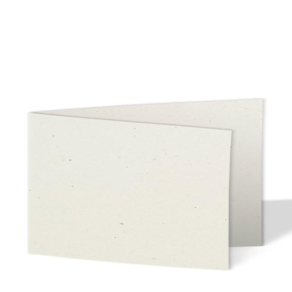Doppelkarte - Faltkarte 250g/m² DIN A6 quer in recycling wollweiss