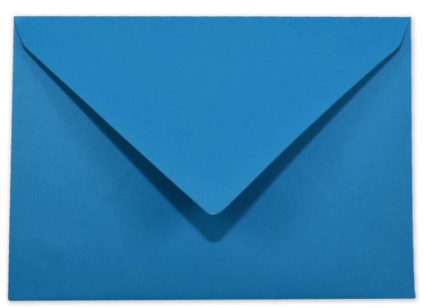 Briefumschläge - Briefhüllen in pazifikblau, DIN B6 120g/m² oF, Nassklebung