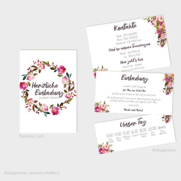 Backing-Card "Pink Bunch" 11x16