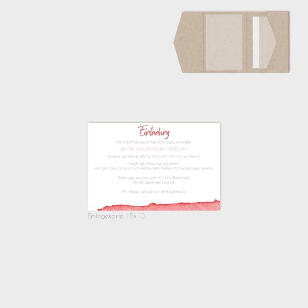 Einlegekarten-Bundle "Watercolor-Brush | Rot" B6 | 2