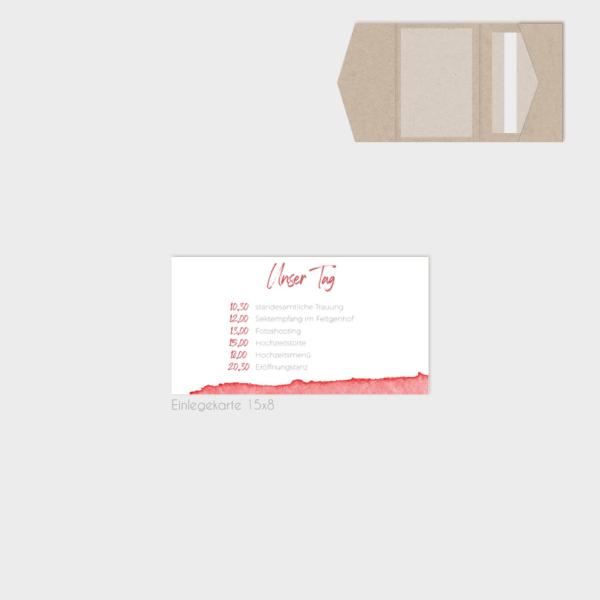Einlegekarten-Bundle "Watercolor-Brush | Rot" B6 | 2