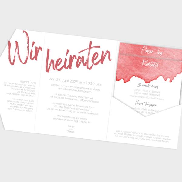 Pocketfold Karte 15x15cm quadratisch