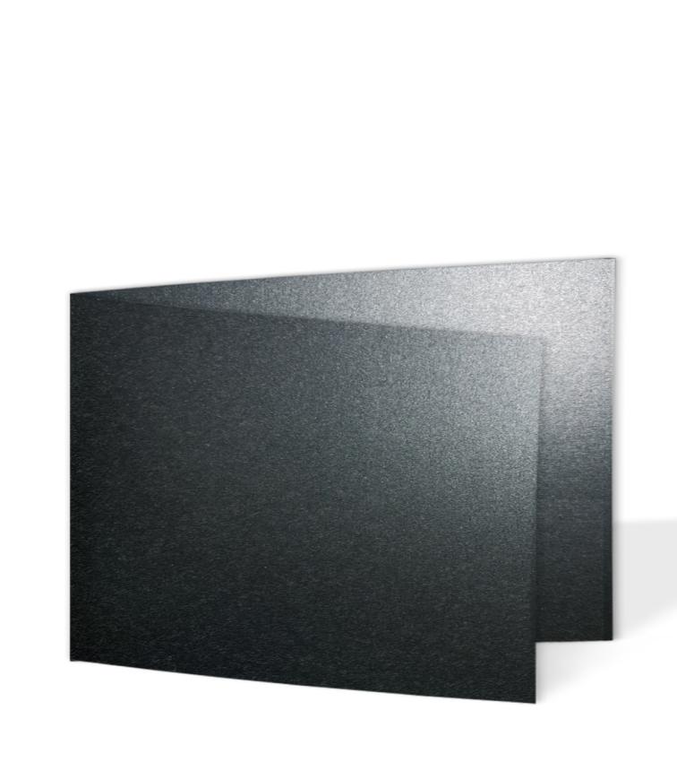 Faltkarte DIN Lang  250g/m²  in metallic-anthrazit