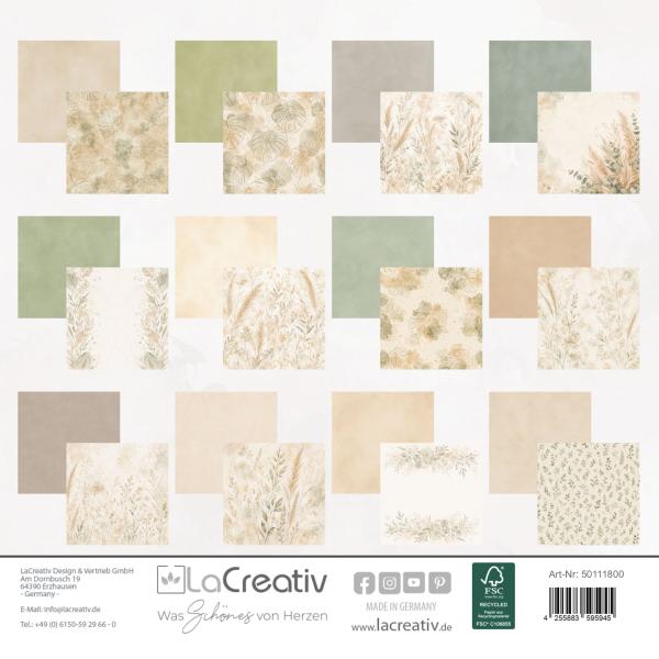 LaCreativ - Designpapier "Boho Wiesenzauber" Paper Pack 6x6" - 24 Bogen